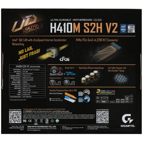 Материнская плата Gigabyte H410M S2H V2