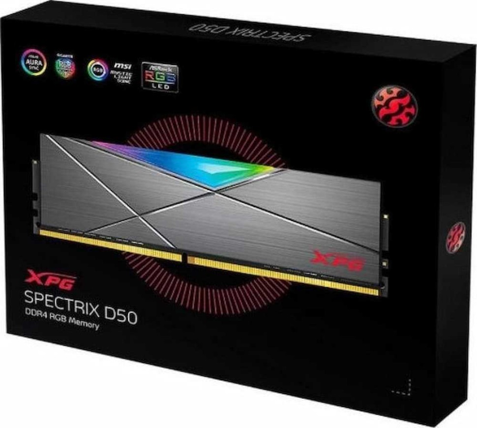 Оперативная память 16 Gb 3600 MHz ADATA XPG SPECTRIX D60G RGB Grey (AX4U36008G18A-DT60)