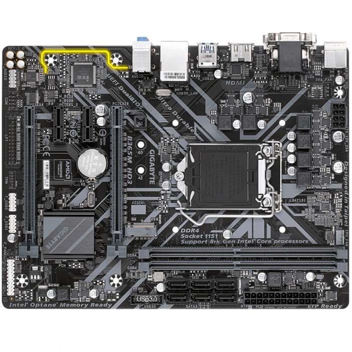 Материнская плата GIGABYTE B365M HD3