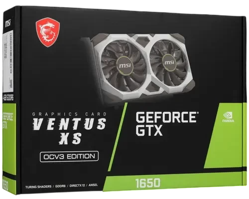 Видеокарта MSI (GTX 1650 D6 VENTUS XS OCV3) GeForce GTX 1650 4GB D6 VENTUS XS OCV3 2FAN