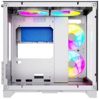Компьютерный корпус Powercase VISION Micro TG 4х 120mm 5-color fan White mATX CVWM-L4