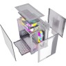 Компьютерный корпус Powercase VISION Micro TG 4х 120mm 5-color fan White mATX CVWM-L4