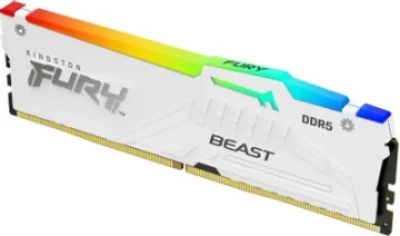 Оперативная память 16 Gb 6800 MHz Kingston FURY Beast RGB White (KF568C34BWA-16)