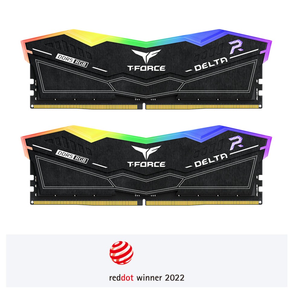 Оперативная память 32 Gb 6000 MHz Team Group T-FORCE Delta RGB Black (FF3D532G6000HC38GDC01)