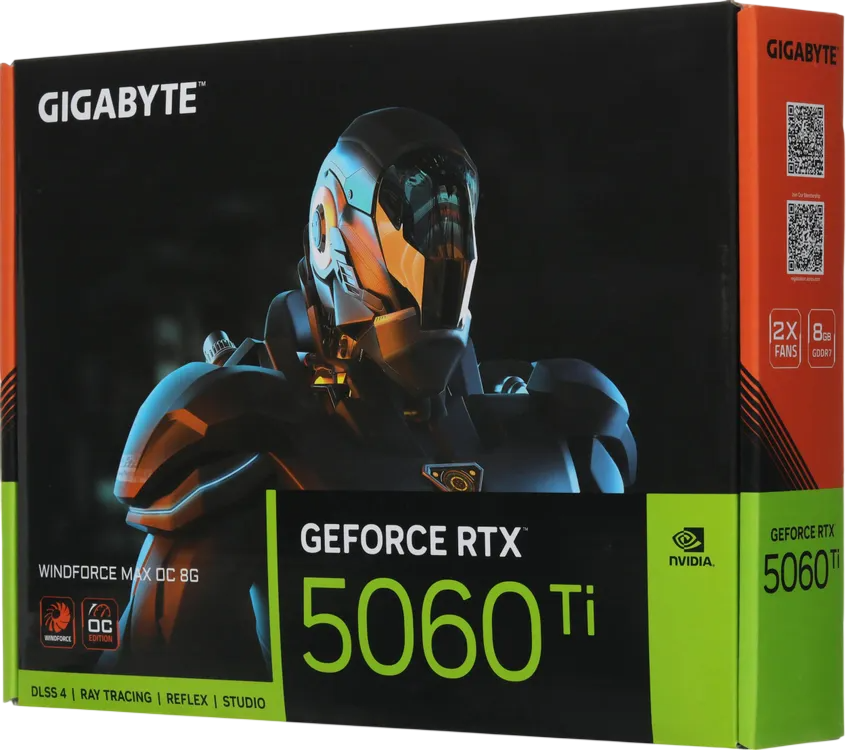 Видеокарта Gigabyte (GV-N506TWF2MAX OC-8GD) GeForce RTX 5060 Ti 8GB WINDFORCE MAX OC