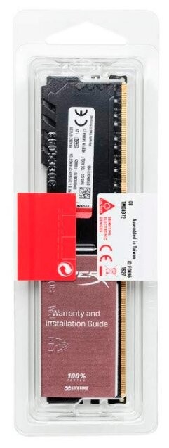 Оперативная память 8 Gb 3400 MHz Kingston HYPERX FURY Black (HX434C16FB3/8)