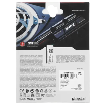 Твердотельный накопитель Kingston 1000 Gb FURY RENEGADE (SFYRSK/1000G)
