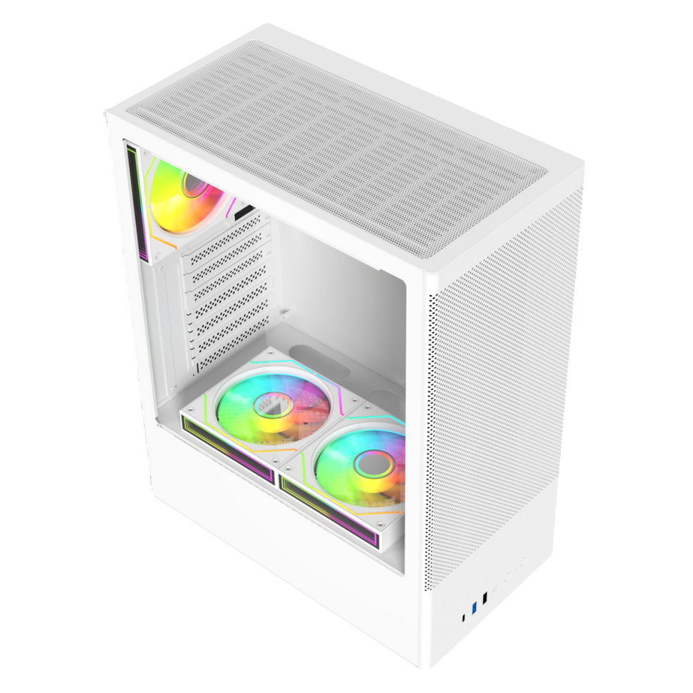 Компьютерный корпус ACD Citadel 108W TG White (AH-SI2G0W-00)