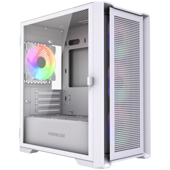 Компьютерный корпус Powercase ALISIO Micro X4W V2 LE ARGB White (CAMCXW-A4-LE)