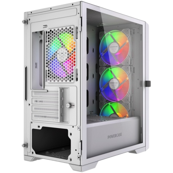 Компьютерный корпус Powercase ALISIO Micro X4W V2 LE ARGB White (CAMCXW-A4-LE)