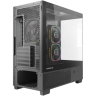 Компьютерный корпус Powercase Vision Micro S3B TG ARGB Black (CVMMSB-A3)