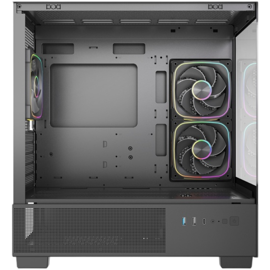 Компьютерный корпус Powercase Vision Micro S3B TG ARGB Black (CVMMSB-A3)
