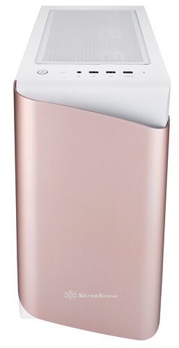 Компьютерный корпус SilverStone Pink/White Gold TG SST-SEA1GW-G