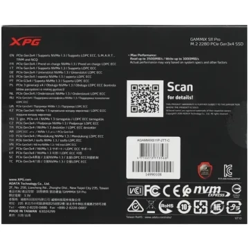 Твердотельный накопитель ADATA 2000 Gb GAMMIX S11 PRO AGAMMIXS11P-2TT-C XPG