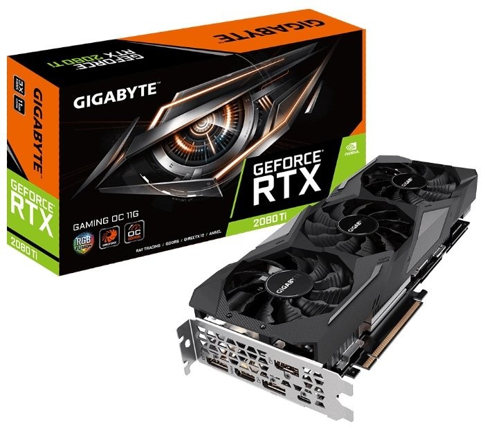 Видеокарта GIGABYTE (GV-N208TGAMING OC-11GC) GeForce RTX 2080 Ti 1650MHz PCI-E 3.0 11264MB 14000MHz 352 bit HDMI HDCP GAMING OC