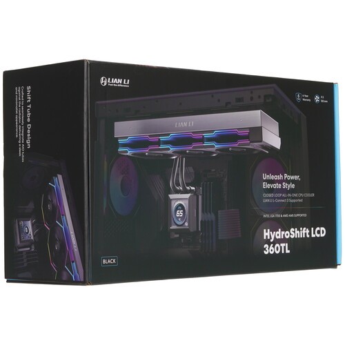 Система жидкостного охлаждения для процессора Lian Li HydroShift LCD 360TL ARGB Black (G89.GHSLCD36TB.R0)