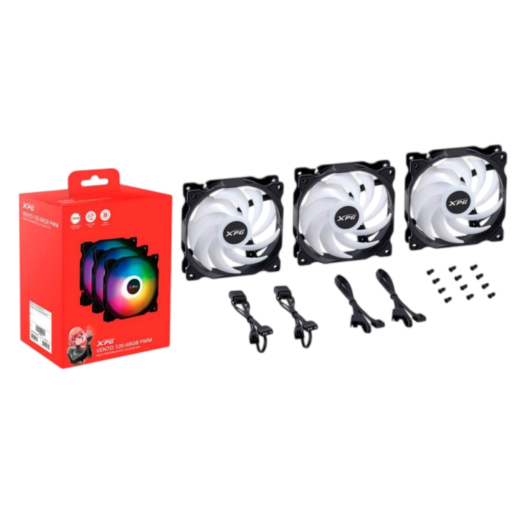 Комплект вентиляторов для корпуса ADATA XPG VENTO120ARGBPWM3C-BKCWW