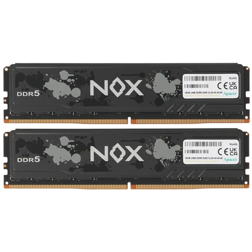 Оперативная память 32 Gb 5200 MHz Apacer NOX (AH5U32G52C522MBAA-2)