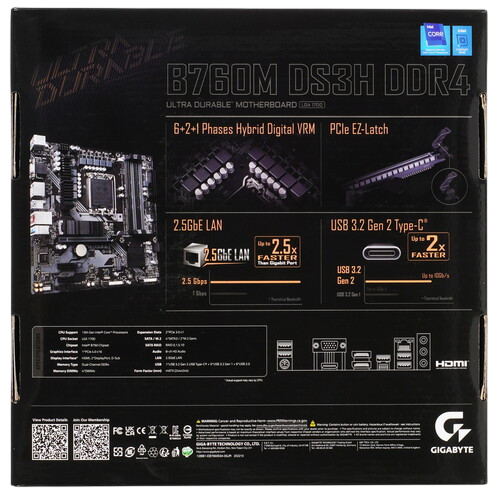 Материнская плата Gigabyte B760M DS3H DDR4