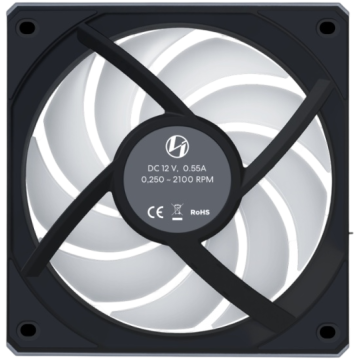 Вентилятор для корпуса Lian Li UNI FAN CL WIRELESS 120 Reverse Blade 12RCL1W1B ARGB Black (G99.12RCL1W1B.R0)