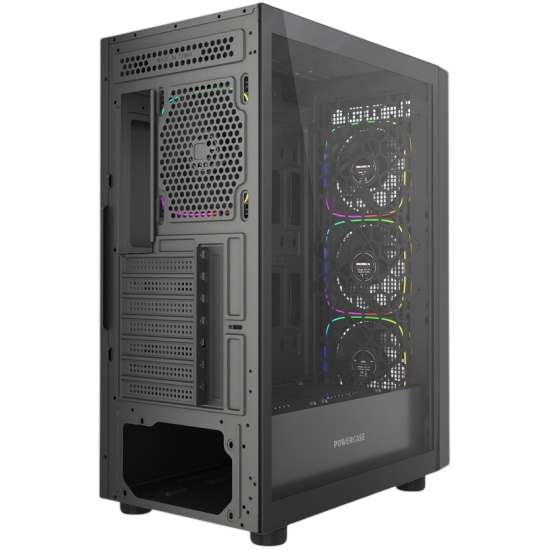 Компьютерный корпус Powercase ByteFlow V2 TG ARGB Black (CBFB-A4-V2)