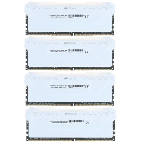 Оперативная память 32 Gb 3600 MHz CORSAIR VENGEANCE RGB PRO (CMW32GX4M4C3600C18W)
