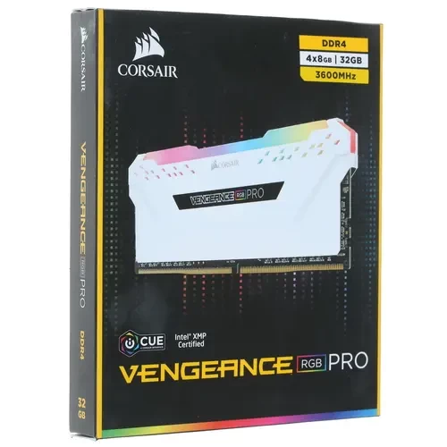 Оперативная память 32 Gb 3600 MHz CORSAIR VENGEANCE RGB PRO (CMW32GX4M4C3600C18W)