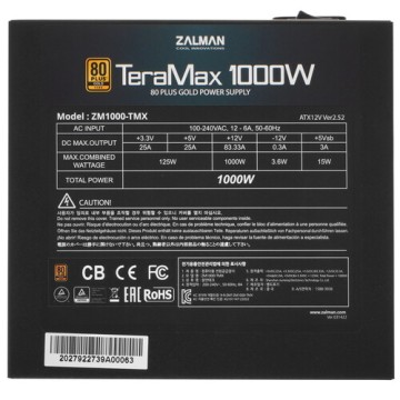 Блок питания Zalman 1000W TERAMAX ZM1000-TMX