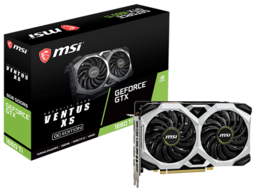 Видеокарта MSI (GTX 1660 Ti VENTUS XS 6G OC) GeForce GTX 1660 Ti 1830MHz PCI-E 3.0 6144MB 12000MHz 192 bit HDMI HDCP VENTUS XS OC
