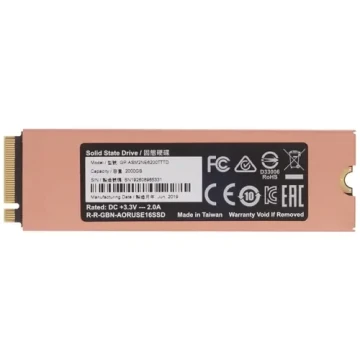 Твердотельный накопитель Gigabyte 2000 Gb AORUS GP-ASM2NE6200TTTD