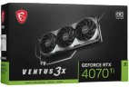 Видеокарта MSI (RTX 4070 Ti VENTUS 3X E1 12G OC) GeForce RTX 4070 Ti 12GB VENTUS 3X E1 OC 