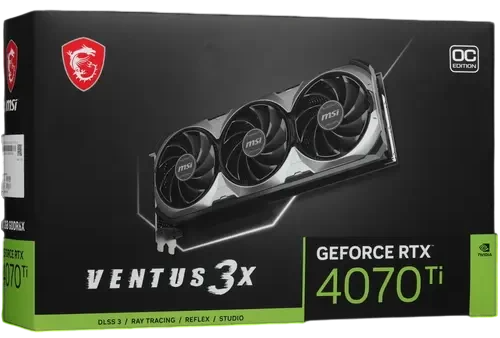 Видеокарта MSI (RTX 4070 Ti VENTUS 3X E1 12G OC) GeForce RTX 4070 Ti 12GB VENTUS 3X E1 OC 