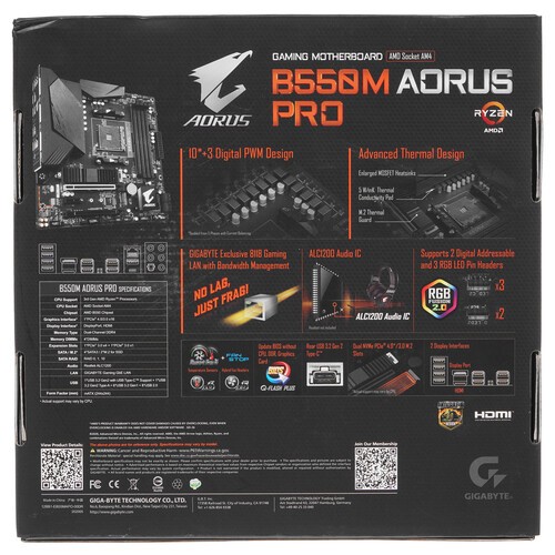 Материнская плата GIGABYTE B550M AORUS PRO