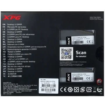 Оперативная память 16 Gb 4133 MHz ADATA XPG (AX4U41338G19J-DT60)