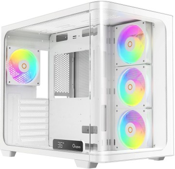 Компьютерный корпус Ocypus Iota C70 WH Curve Glass ARGB Digital TG White (Iota-C70-WHD400CD-GL)