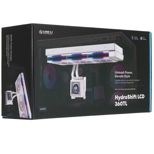 Система жидкостного охлаждения для процессора Lian Li HydroShift LCD 360TL ARGB White (G89.GHSLCD36TW.R0)