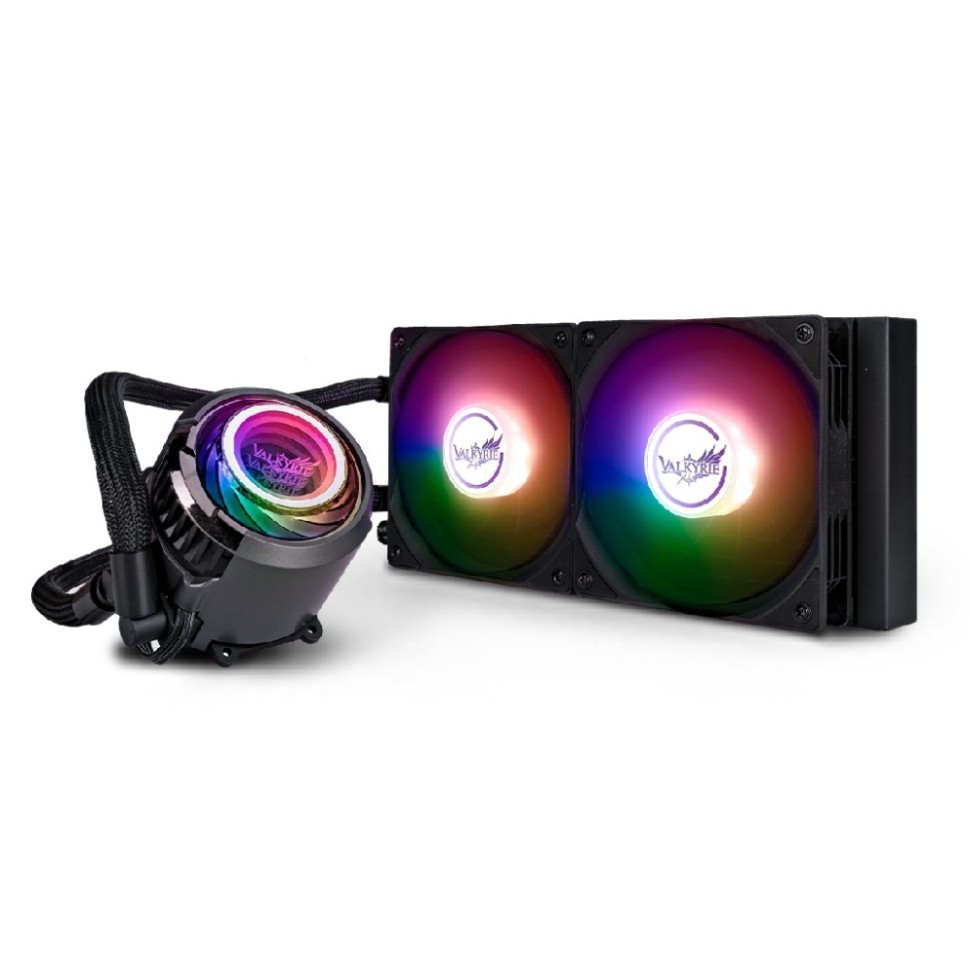 Система жидкостного охлаждения для процессора Valkyrie Jarn 240 ARGB Black (HW C240)