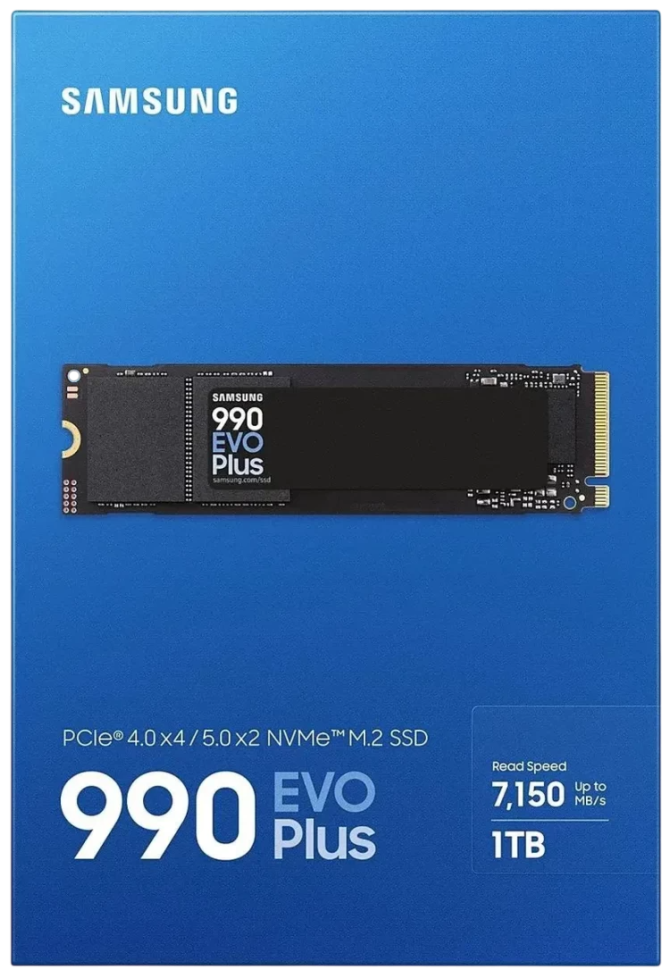 Твердотельный накопитель Samsung 1000 Gb 990 EVO PLUS (MZ-V9S1T0BW)