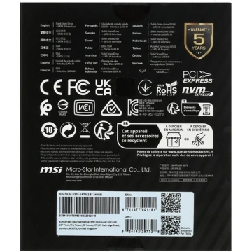 Твердотельный накопитель MSI 240 Gb SPATIUM S270 (S78-440N060-P83) OEM