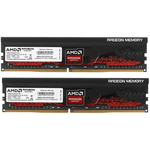 Оперативная память 16 Gb 3000 MHz AMD R9 GAMERS SERIES Black (R9S416G3000U2K)