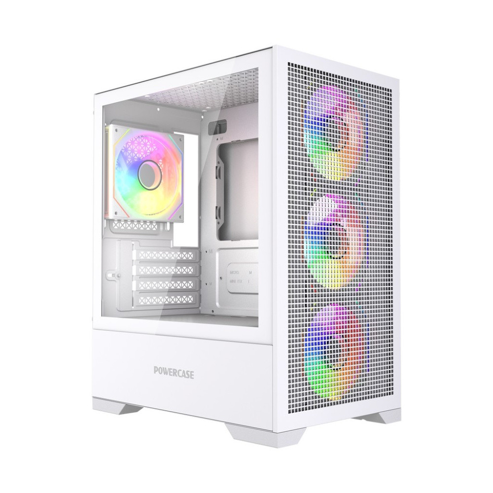 Компьютерный корпус Powercase Mistral Micro B315W ARGB White (CMMB315W-A4)