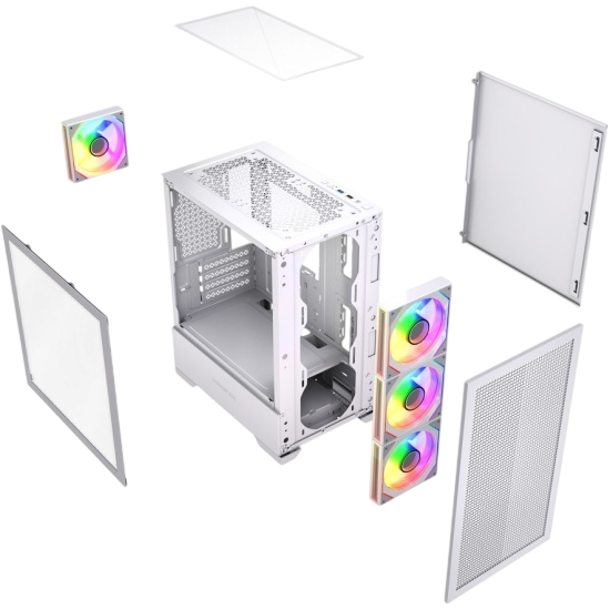 Компьютерный корпус Powercase Mistral Micro B315W ARGB White (CMMB315W-A4)