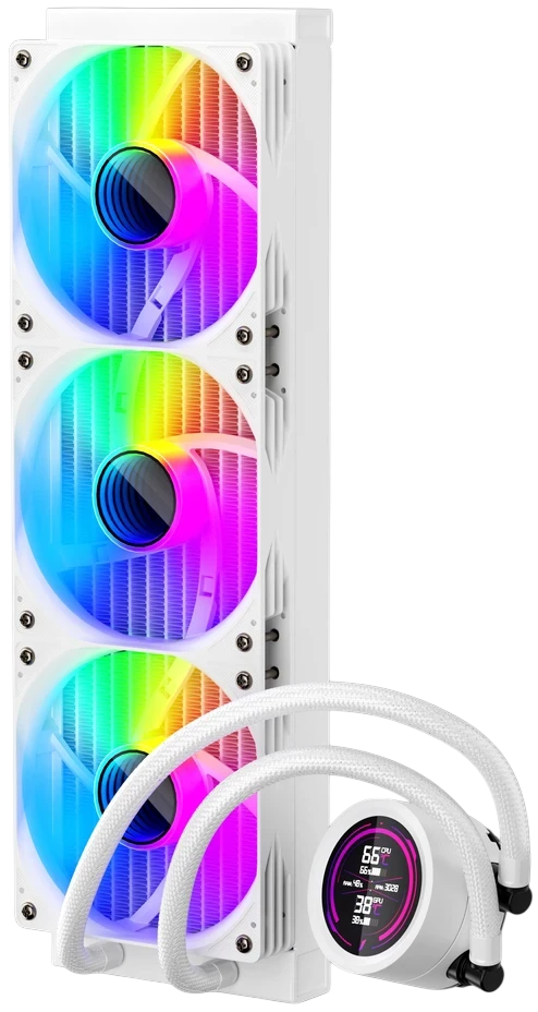 Система жидкостного охлаждения для процессора 1STPLAYER TS4 360 White (TS4-360-WH)