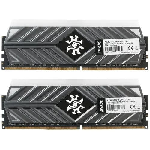 Оперативная память 32Gb 3600 MHz ADATA XPG SPECTRIX D41 RGB (AX4U360016G18I-DT41)
