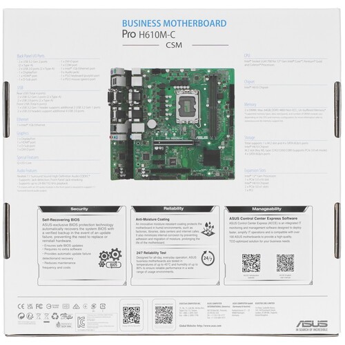 Материнская плата ASUS PRO H610M-C-CSM 90MB1AT0-M0EAYC