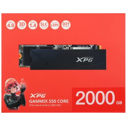 Твердотельный накопитель ADATA XPG 2000 Gb S50 Black (SGAMMIXS50C-2000G-CS)