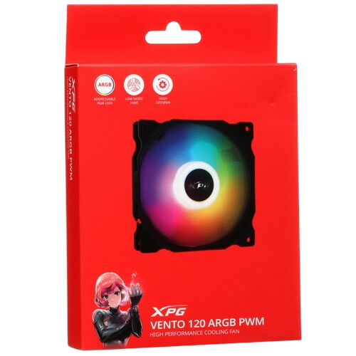Вентилятор для корпуса ADATA XPG VENTO120ARGBPWM-BKCWW
