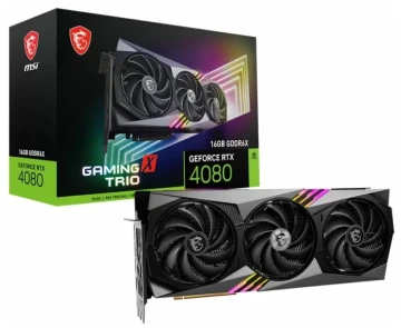 Видеокарта MSI (RTX 4080 16GB GAMING X TRIO) GeForce RTX 4080 16GB GAMING X TRIO