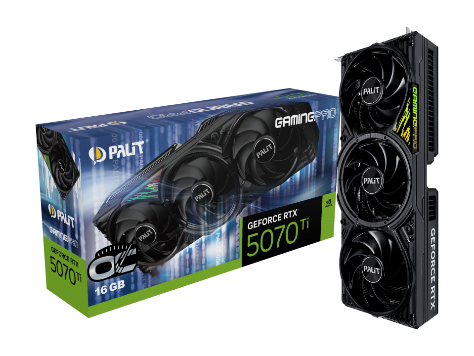 Видеокарта Palit (NE7507TS19T2-GB2031A) GeForce RTX 5070 Ti 16GB GamingPro OC