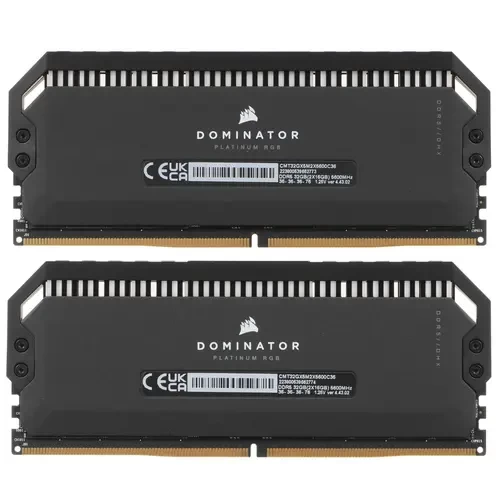 Оперативная память 64 Gb 5600 MHz Corsair DOMINATOR PLATINUM RGB (CMT64GX5M2B5600C40)